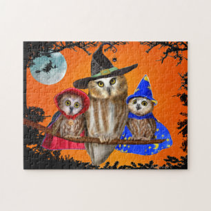 HAPPY HALLOWEEN FROM OWL OF US! JIGSAW PUZZLE