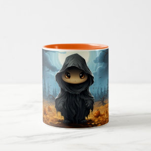 Happy Halloween From Smiling Ghost Two-Tone Coffee Mug