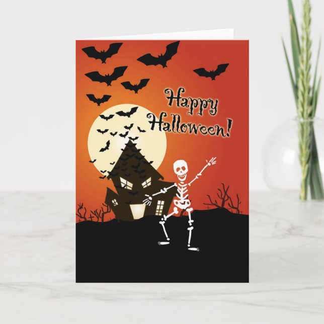 Happy Halloween from the dancing skeleton Card (Front)