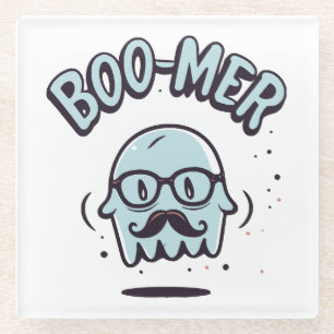 Happy Halloween from Your Favourite Boomer! Glass Coaster