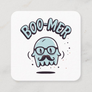 Happy Halloween from Your Favourite Boomer! Square Business Card
