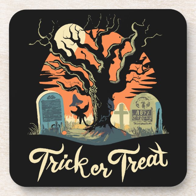 Happy Halloween From Your Funny Graveyard! Coaster (Front)