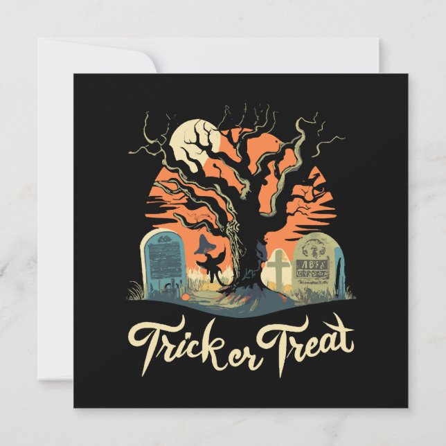Happy Halloween From Your Funny Graveyard! Invitation (Back)