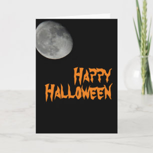 Happy Halloween full moon card