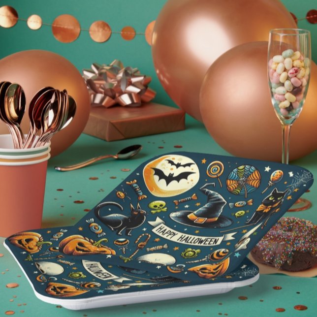 Happy Halloween Fun & Spooky Paper Plate (Creator Uploaded)