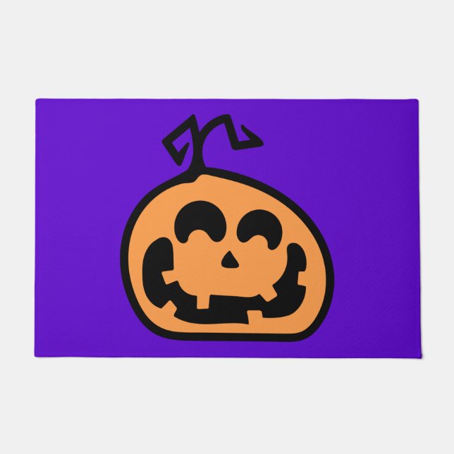 Happy Halloween | Funky Jack-O-Lantern Doormat (Front)