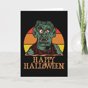 Happy Halloween Funny Creepy Character Card