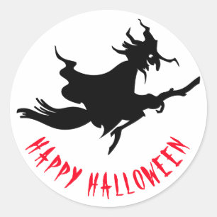 Happy Halloween funny customisable Classic Round Sticker