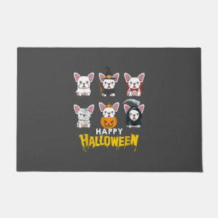 Happy Halloween Funny Dogs Costume Cute Bulldog Doormat