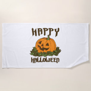 Happy Halloween Funny Halloween Costume Beach Towel