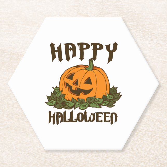 Happy Halloween Funny Halloween Costume Paper Coaster (Front)