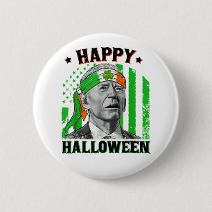 Happy Halloween Funny Joe Biden St Patricks Day Fl 6 Cm Round Badge