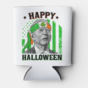 Happy Halloween Funny Joe Biden St Patricks Day Fl Can Cooler