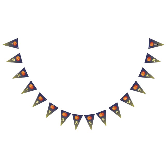 Happy Halloween funny Pumpkin Bunting (All)