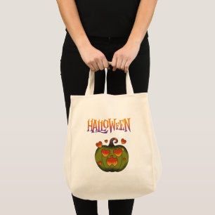 Happy Halloween funny Pumpkin Tote Bag