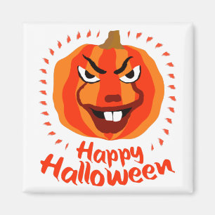 Happy Halloween 🎃 Funny Scary Spooky Pumpkin Magnet