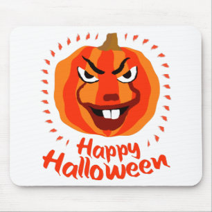 Happy Halloween 🎃 Funny Scary Spooky Pumpkin Mouse Pad