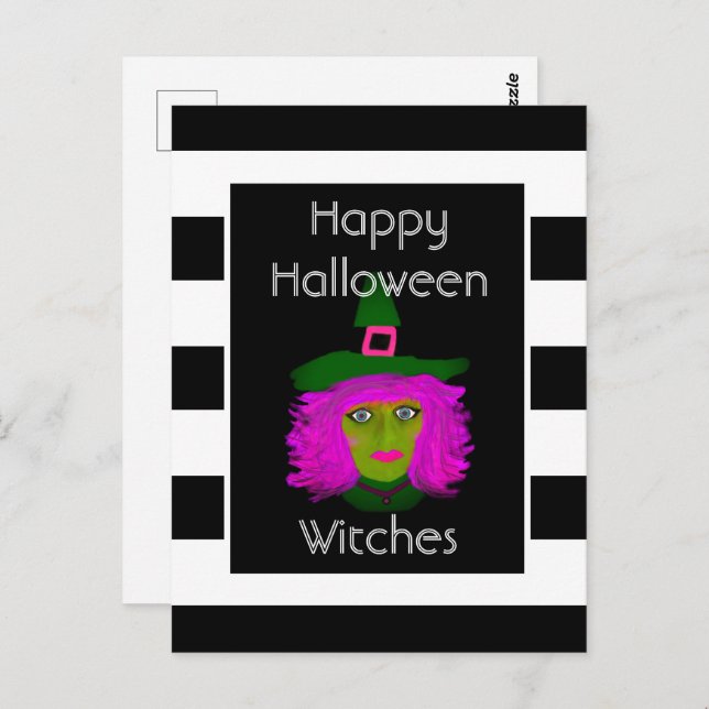 Happy Halloween Funny Wicked Witch Quote Postcard (Front/Back)
