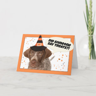Happy Halloween German Shorthaired Pointer Holiday Card