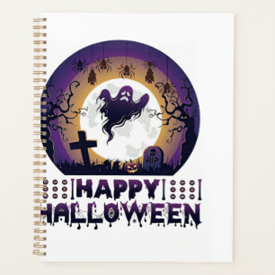 Happy Halloween Ghost Bats Spiders_1 Planner