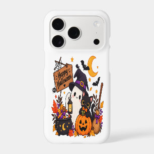 Happy Halloween Ghost & Black Cat Pumpkin
