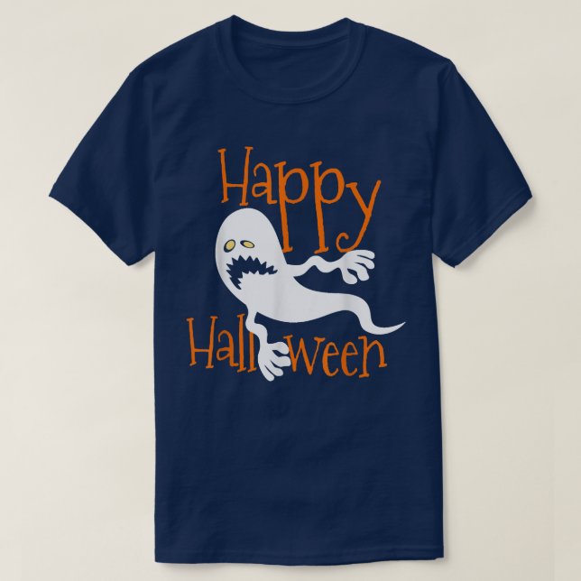 Happy Halloween Ghost Costume Men Women Kids  T-Shirt (Design Front)