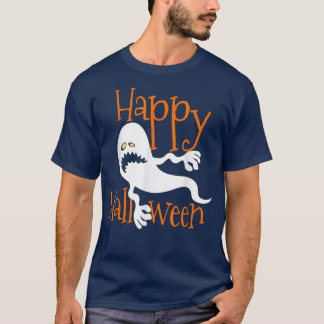Happy Halloween Ghost Costume Men Women Kids  T-Shirt