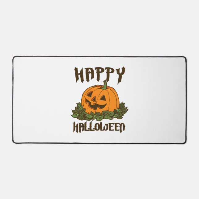 Happy Halloween Ghost -Halloween Costume Pumkin Desk Mat (Front)