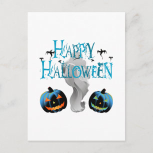 Happy Halloween Ghost -Halloween Costume Pumkin Postcard