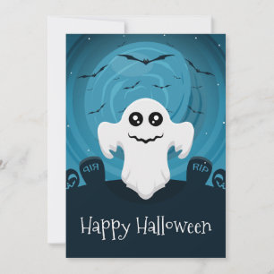 Happy Halloween Ghost Holiday Card