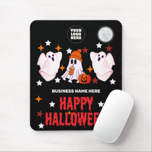 Happy Halloween Ghost Mousepad – Cute Custom Spook