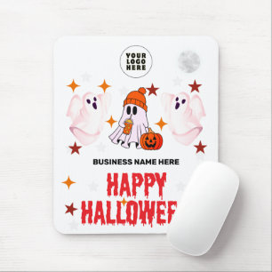 Happy Halloween Ghost Mousepad – Cute Custom Spook