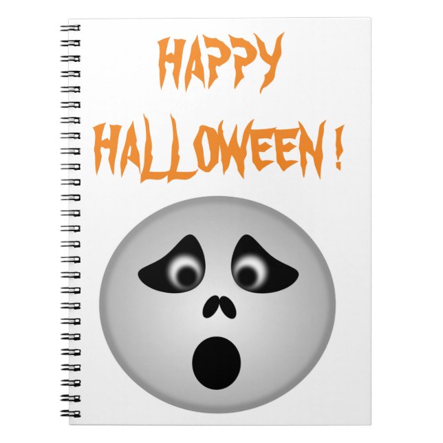 "HAPPY HALLOWEEN" GHOST NOTEBOOK (Front)