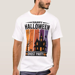 Happy Halloween Ghost Party Haunted House Shirt De