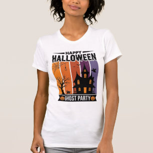 Happy Halloween Ghost Party Haunted House Shirt De