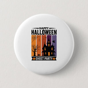 Happy Halloween Ghost Party Haunted House Shirt De 6 Cm Round Badge