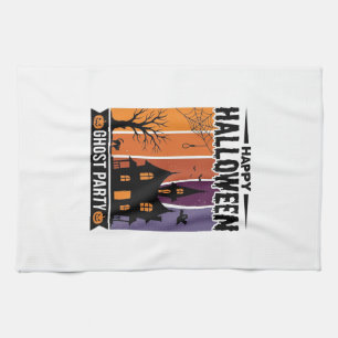 Happy Halloween Ghost Party Haunted House Shirt De Tea Towel