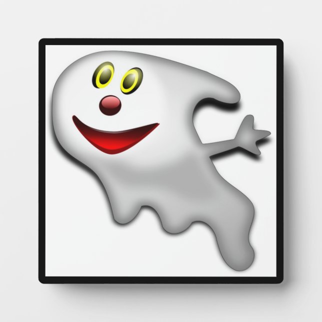 "HAPPY HALLOWEEN" GHOST PLAQUE (Front)