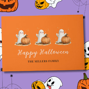 Happy Halloween Ghost Pumpkin Doormat