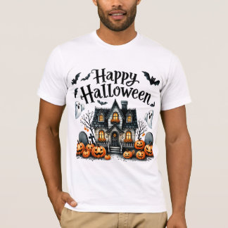 Happy Halloween Ghost Pumpkin Reading Kids Costume T-Shirt