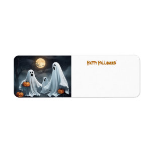 Happy Halloween Ghost Return Address Label