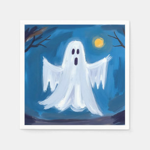 Happy Halloween Ghost Spooky Watercolor Napkin