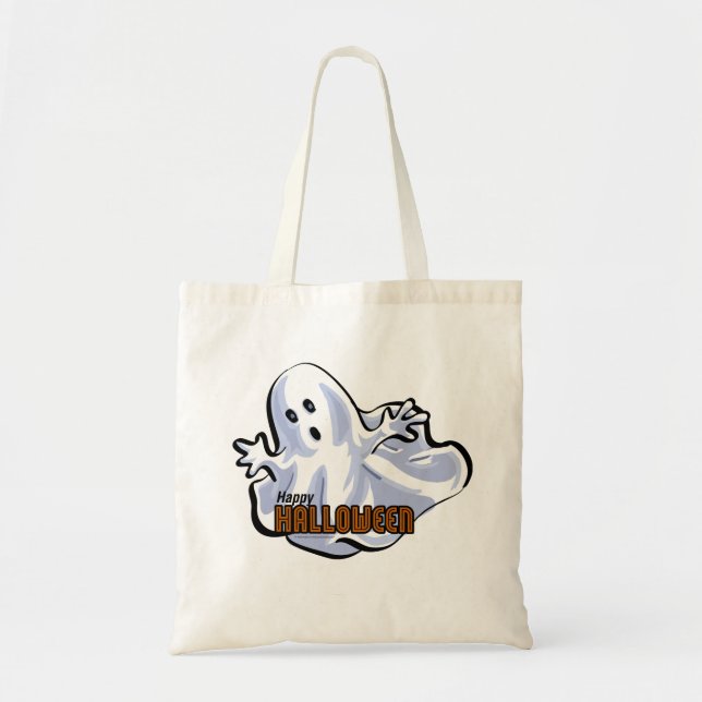 Happy Halloween Ghost Tote Bag (Front)