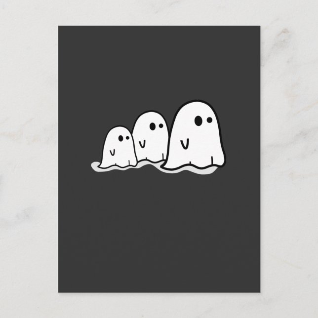 Happy Halloween Ghosts Postcard (Front)