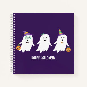 Happy Halloween Ghosts Trick Or Treat Notebook