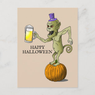 Happy Halloween Ghoul Holiday Postcard