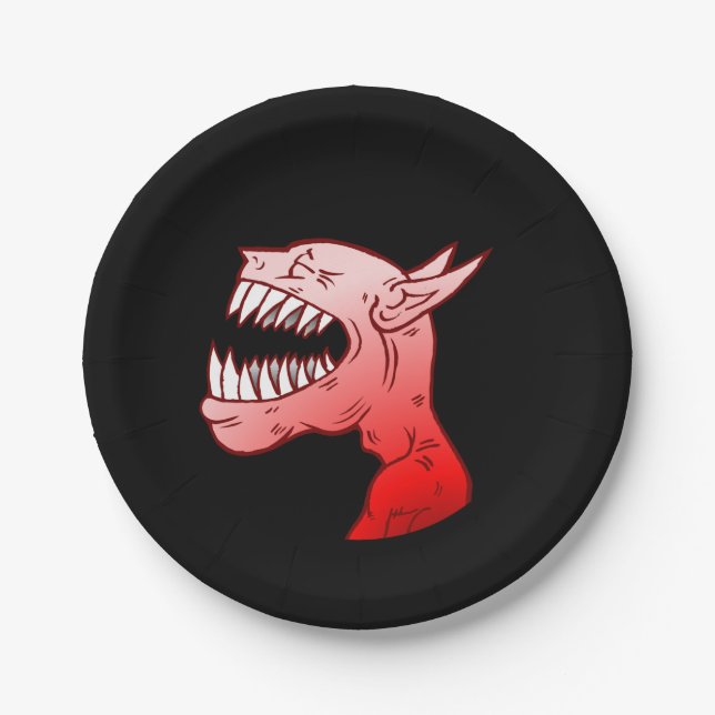 Happy Halloween Ghoul Paper Plate (Front)