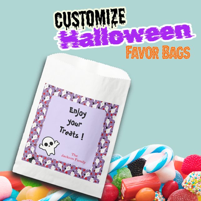 Happy Halloween Ghouls Hunting Party Customise Favour Bag (Creator Uploaded)