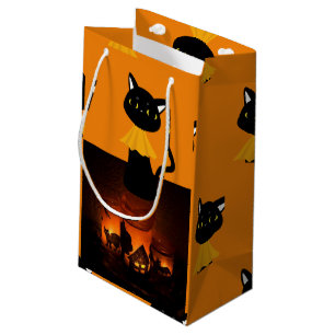 Happy Halloween Gift Bag, Black Cat Small Gift Bag