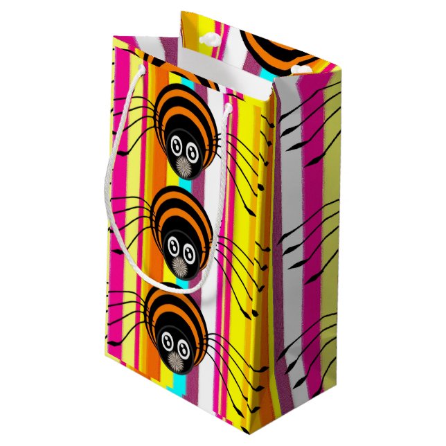 Happy Halloween  Gift Bag, Spider Small Gift Bag (Back Angled)